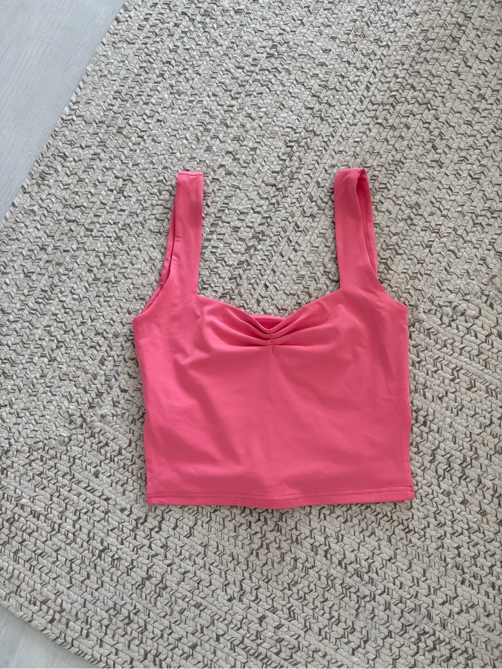 ReoRia Pink Cropped Tank with Front Twist